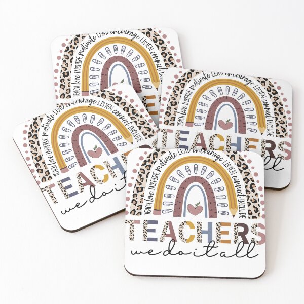 Item preview, Teachers We Do It All Teacher Rainbow Leopard designed and sold by MichaelAgree.