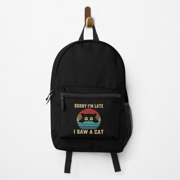 Item preview, Sorry Im Late I Saw A Cat retro vintage designed and sold by AnimaLovers.