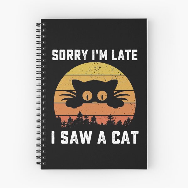 Item preview, Sorry Im Late I Saw A Cat retro vintage designed and sold by AnimaLovers.