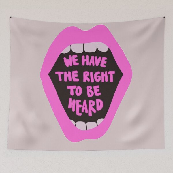 Item preview, "We have the rights to be heard" quote women power designed and sold by Aileenl07.
