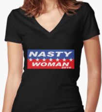 Böse Frau T-Shirt - Hillary Shirt mit V-Ausschnitt