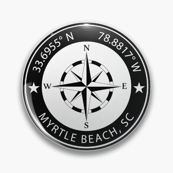 Item preview, Myrtle Beach, South Carolina Geographical Coordinates designed and sold by TeeOhGraphics.