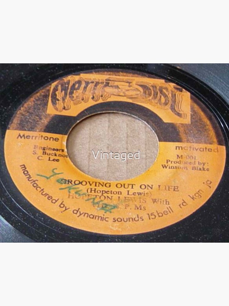 "Grooving Out On Life, Jamaican Reggae 45, Kingston, Rasta" Sticker by