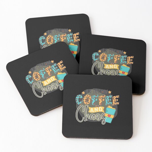Item preview, I Run On Coffee And Chaos Fun Leopard Print Mom Life  designed and sold by ivonnaron.