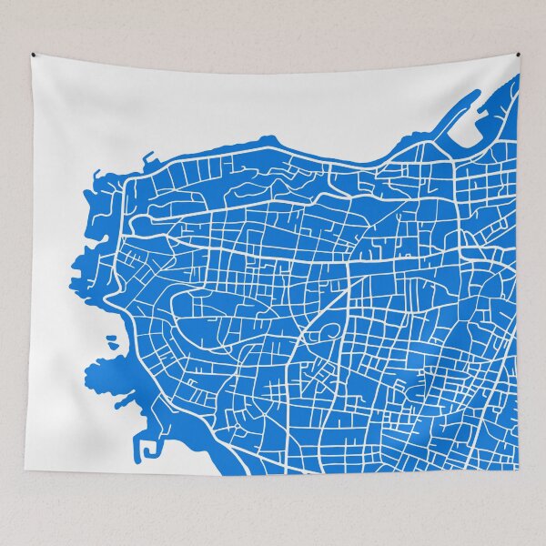 Item preview, Beirut Map Blue designed and sold by dkaranouh.