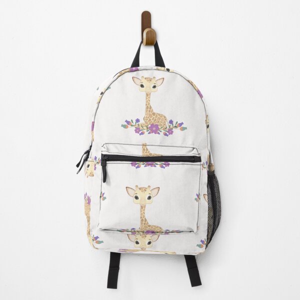 Item preview, Cute Giraffe Siting on Purple Flowers designed and sold by Auntieck.