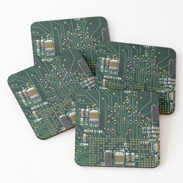 Circuit Board Coasters (Set of 4)