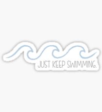 Just Keep Swimming Wave Sticker