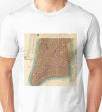 Camiseta ajustada Vintage Map of Lower New York City (1807)