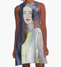 Alabaster A-Linien Kleid