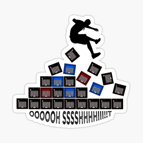 "CRATE CHALLENGE,challenge, meme, milk crate,milk crate challenge" Sticker for Sale by