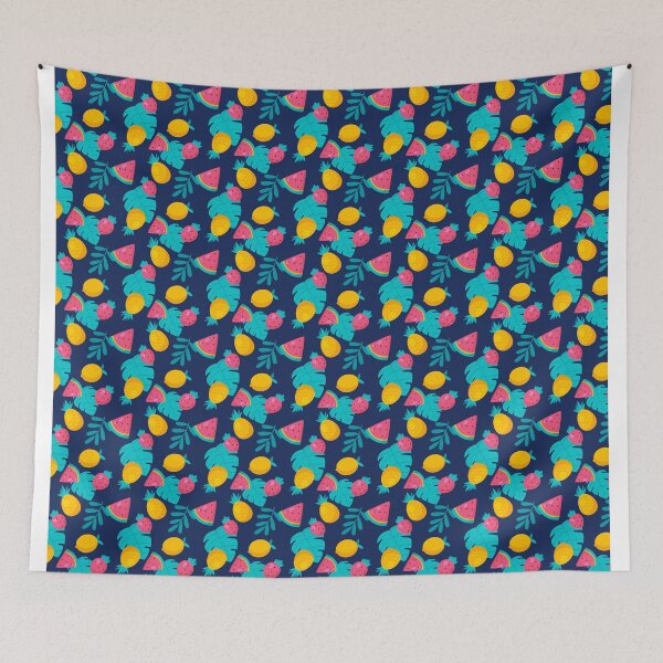 Item preview, cute watermelon, pineapple and lemon pattern designed and sold by Princessflora.