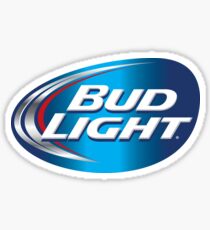 BLUE BACKGROUND BUD LIGHT Sticker