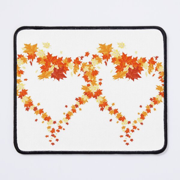 Item preview, Autumn leaves pattern through hearts - Autumn leaves detail pattern - Autumn leaves pattern orange designed and sold by Amalzaki.