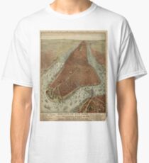 Camiseta clásica Vintage Pictorial Map of New York City (1879) 2
