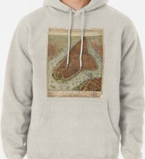 Sudadera con capucha Vintage Pictorial Map of New York City (1879) 2