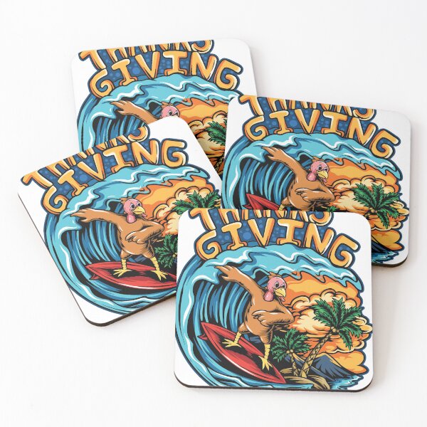 Item preview, Turkey Thanksgiving Surfing Wave designed and sold by HumbleShirt.