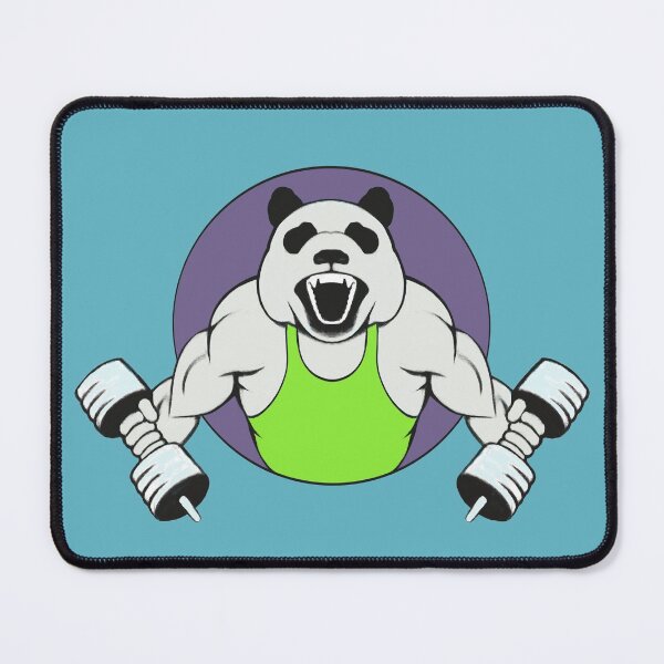 Item preview, Panda Pumping Iron  Drawing - Health And Fitness designed and sold by ViewerEqualsPhoton.