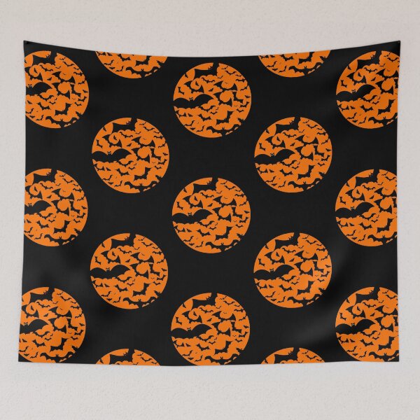 Item preview, Bats flying on orange moon  designed and sold by jaidinfilo.
