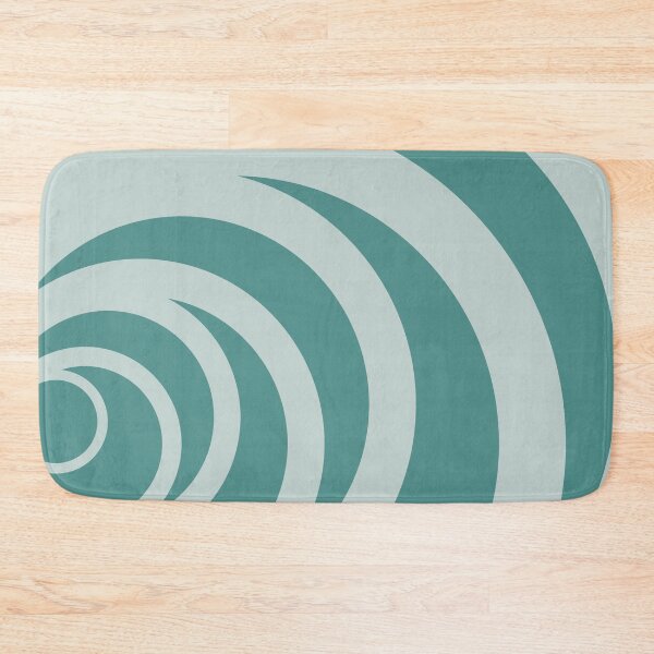 Item preview, Circle swirly spiral pattern.  Teal and light gray. Circular design. designed and sold by ABInspired.