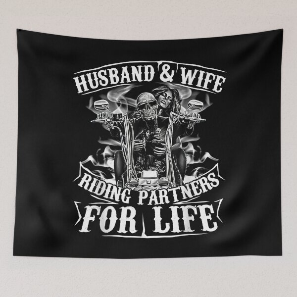 Item preview, Husband and Wife Riding Partners For Life Matching Couple  designed and sold by JethroShop.