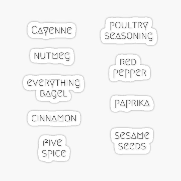 Sticker Pack - Megrim Font Pantry Organization 2 Sticker