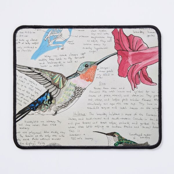 Item preview, Ruby Throated Hummingbird Field Journal designed and sold by JaimeWinchester.