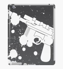 Han Solo Blaster Paint Splatter (White) iPad Case/Skin