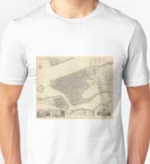 Camiseta unisex Vintage Map of Lower New York City (1840)