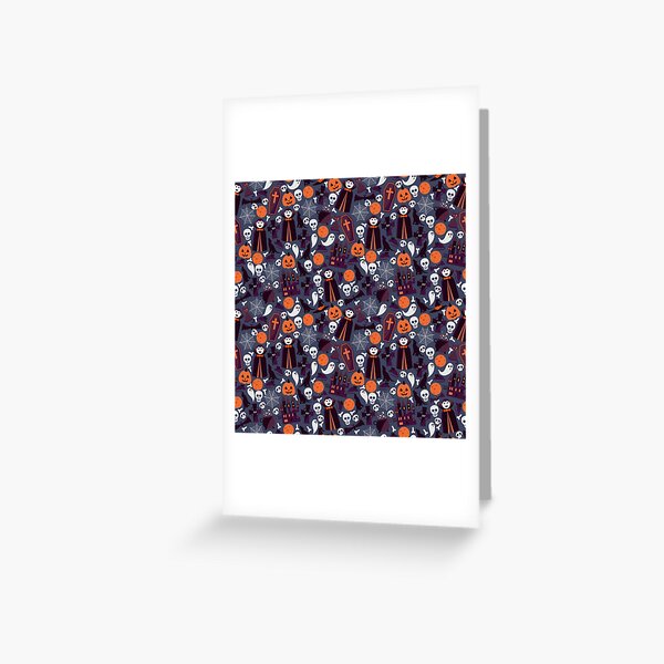 Halloween seamless pattern Greeting Card