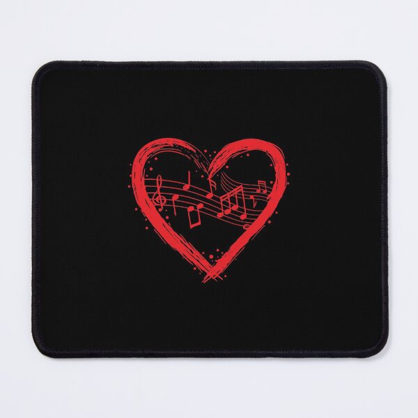 Item preview, Heart Shaped Musical Notes Valentine's Day Musician Apparel Long Sleeve T-Shirt designed and sold by politevann.