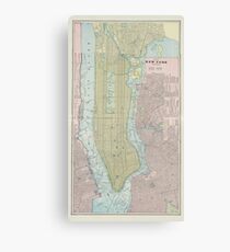 Lienzo Mapa vintage de la ciudad de Nueva York (1901)