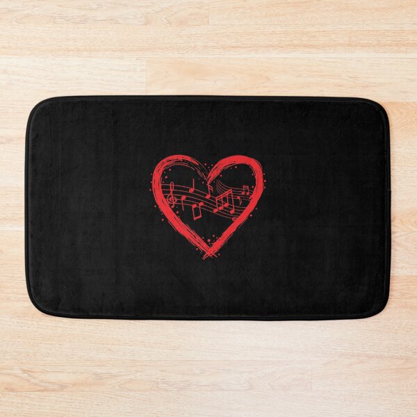 Item preview, Heart Shaped Musical Notes Valentine's Day Musician Apparel Long Sleeve T-Shirt designed and sold by politevann.
