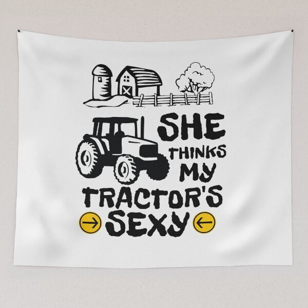 Item preview, She Thinks My Tractor's Sexy Funny Farmer Sayings designed and sold by thecooltable.