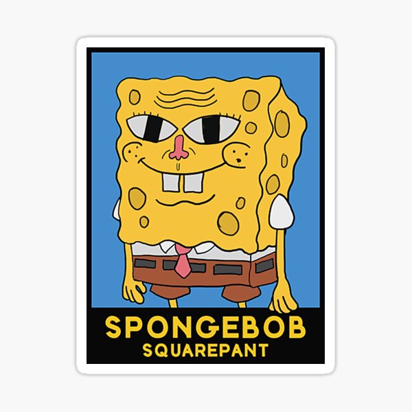 Spongebob human face Meme Sticker Magnet for Sale by desigbyZEE