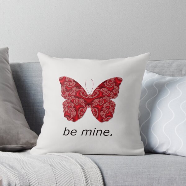 Valentine’s Day Be Mine Butterfly Throw Pillow