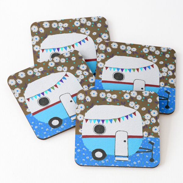 Item preview, Retro summer in blues designed and sold by SueHolmArt.