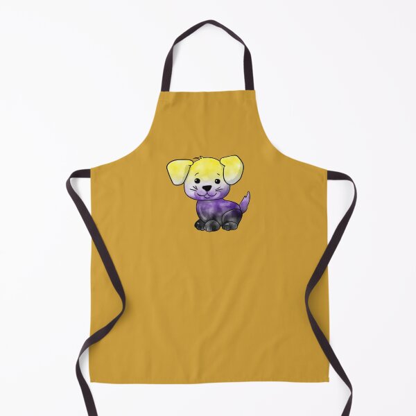 Item preview, Nonbinary Subtle Watercolour Pride Flag Cartoon Puppy designed and sold by cashewdays.