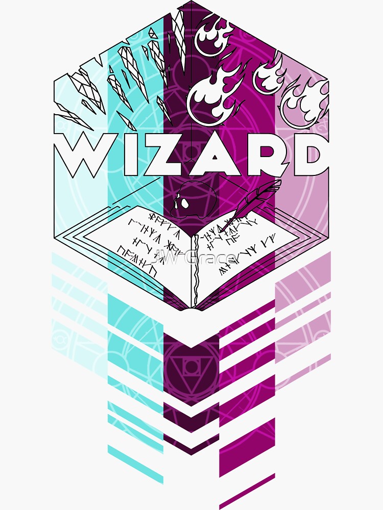 Dnd Wizard Class Sticker For Sale By Printproteege Redbubble 9100