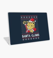 Xmas ugly sweater Cat Santa Claws Laptop Skin