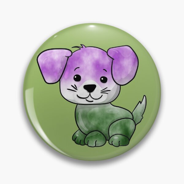 Item preview, Gender Queer Subtle Watercolour Pride Flag Cartoon Puppy designed and sold by cashewdays.