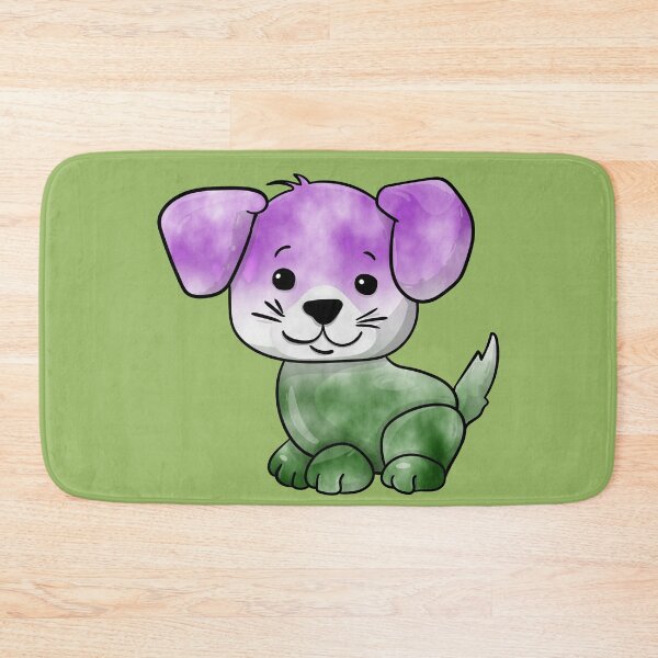 Item preview, Gender Queer Subtle Watercolour Pride Flag Cartoon Puppy designed and sold by cashewdays.