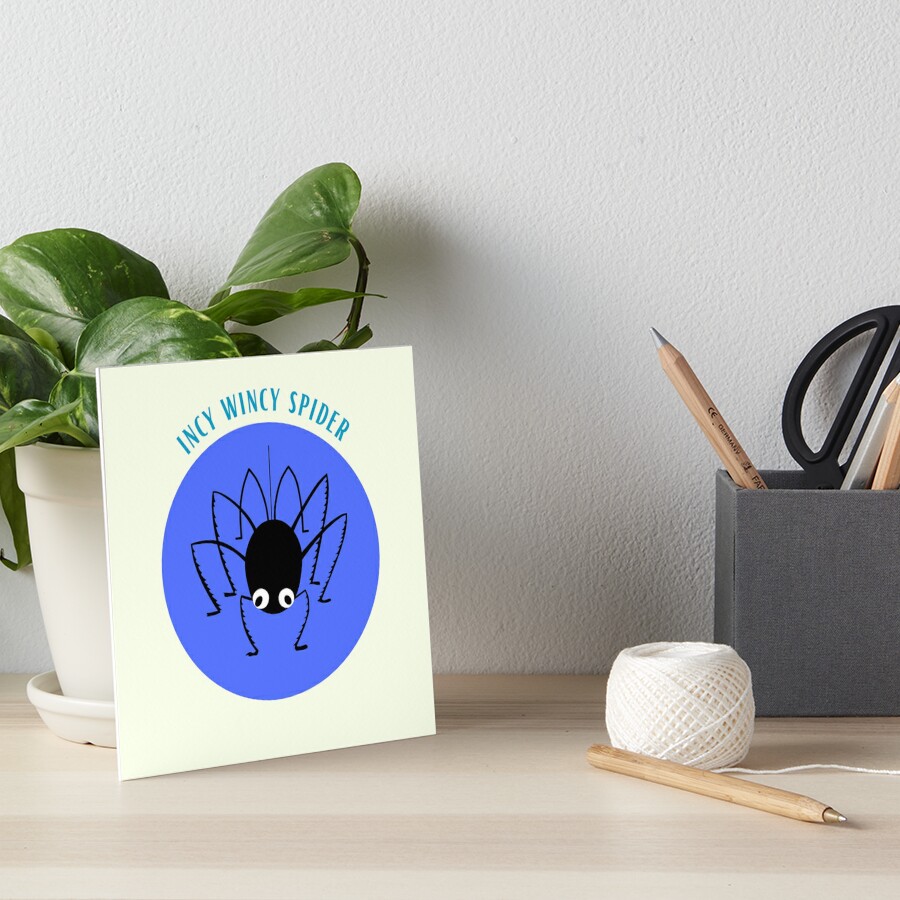 nursery-rhyme-incy-wincy-spider-climbed-up-the-drain-art-board-print-for-sale-by