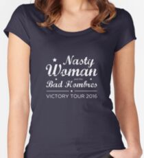 Nasty Woman and the Bad Hombres (White) Women's Fitted Scoop T-Shirt