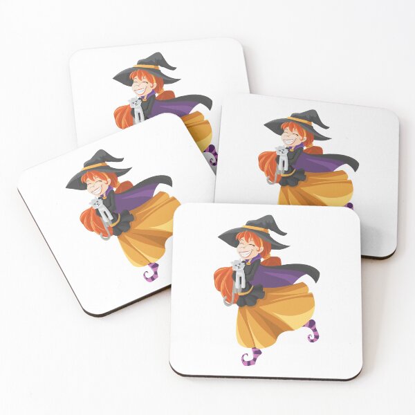 Item preview, Cute Witch With Her Cat designed and sold by ArtEntwined.