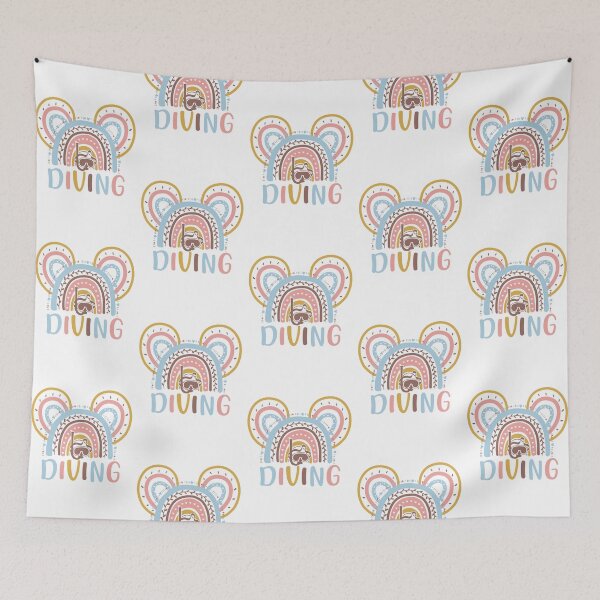 Item preview, Rainbow color pastel Diving-Mickey Sport designed and sold by loveislovestore.