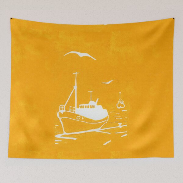 Item preview, Trawlers - Comrades in Yellow designed and sold by RachelPrints.