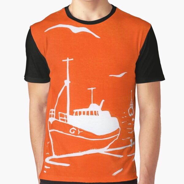 Vista previa del artículo con la obra «Camaradas en Orange», diseñado y vendido por RachelPrints.