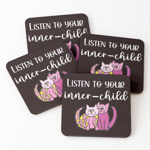 Item preview, Listen To Your Inner Child Positive Saying Women Cat Lovers Love and Acceptance of Your Inner Child  designed and sold by Hanlar.