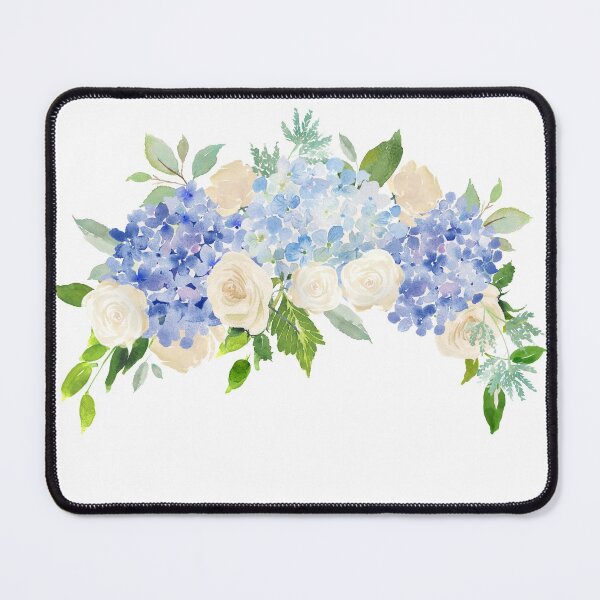 Item preview, Blue White Watercolor Flower Bouquet designed and sold by junkydotcom.